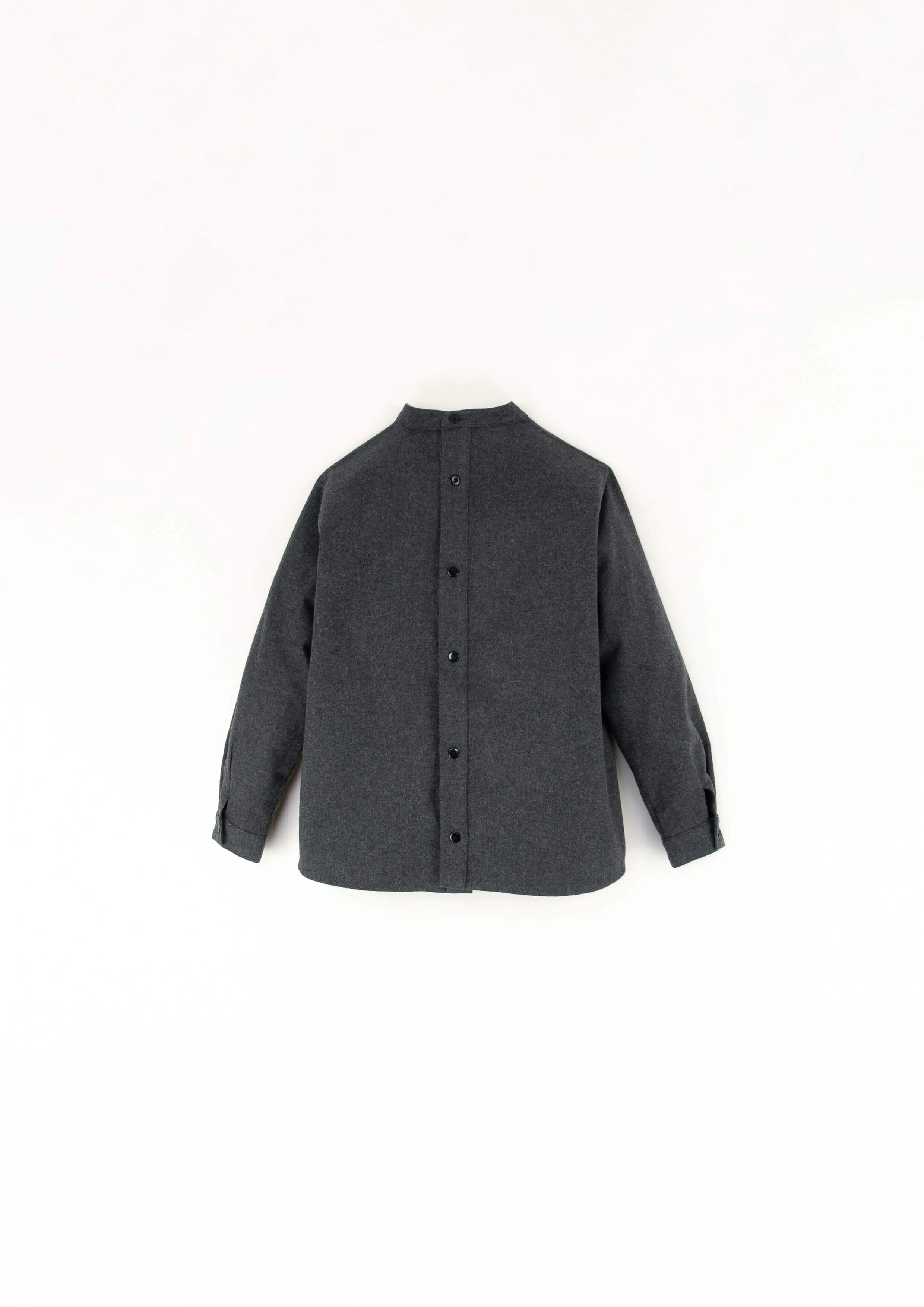 17.3-DARK GREY MANDARIN COLLAR SHIRT