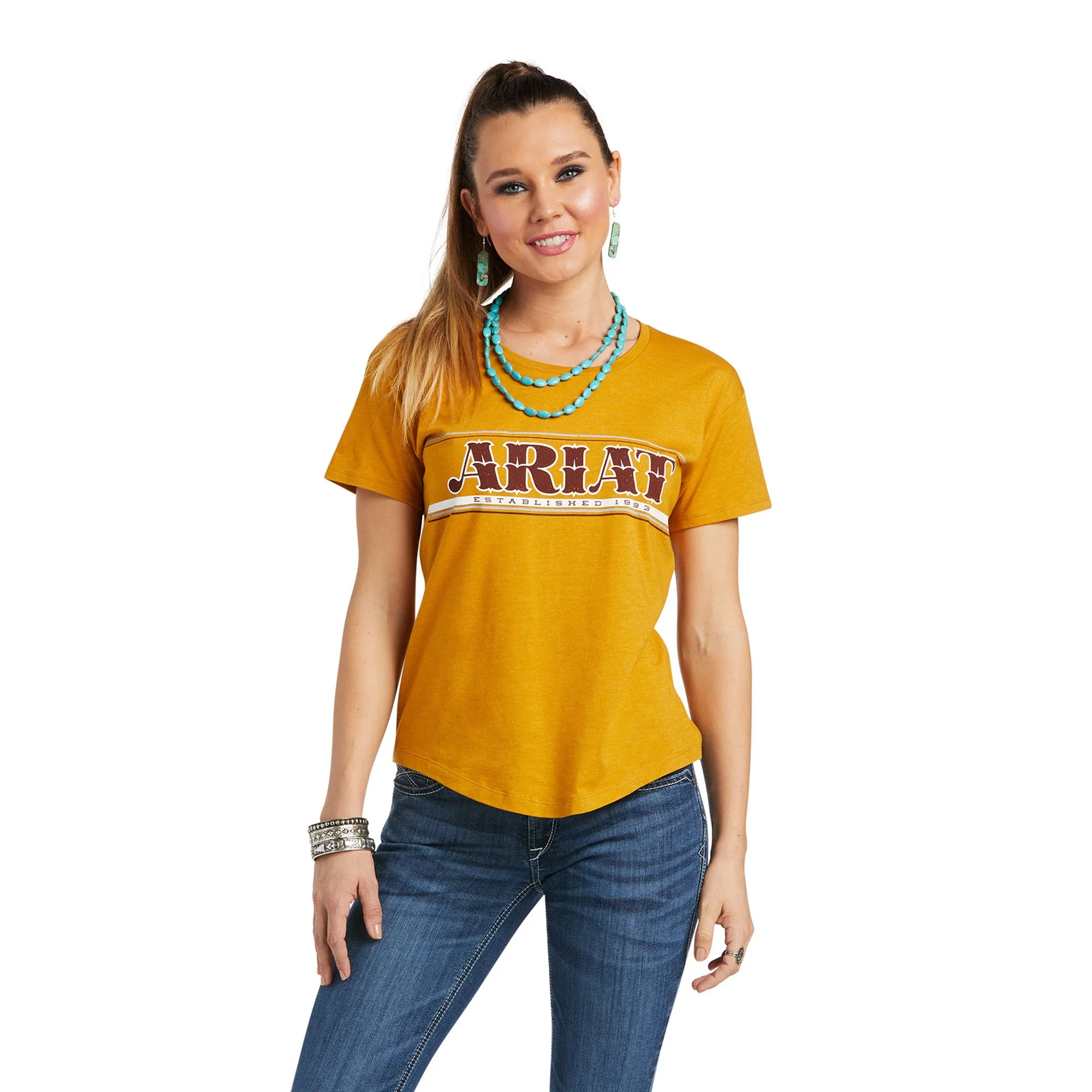 Ariat® Ladies Traditional Buckhorn Heather T-Shirt 10038636