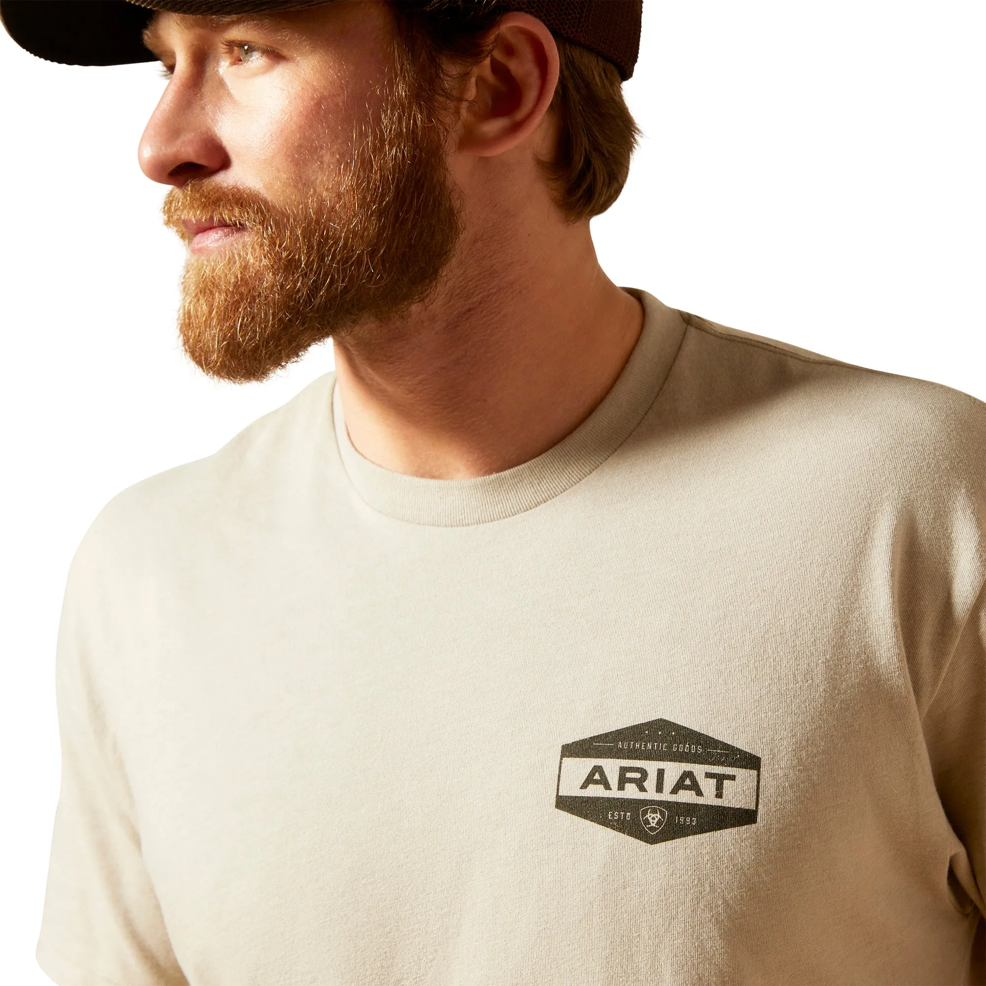 Ariat Men's Hex Graphic Khaki Heather T-Shirt 10047643