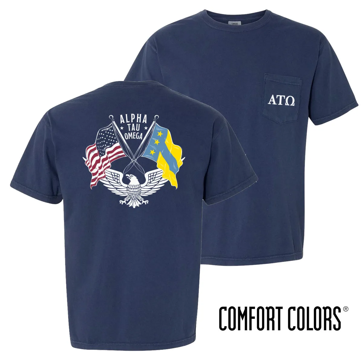 ATO Comfort Colors Navy Patriot tee