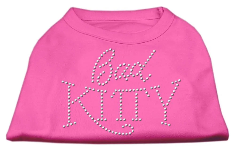 Bad Kitty Rhinestud Shirt Bright Pink XXXL(20)