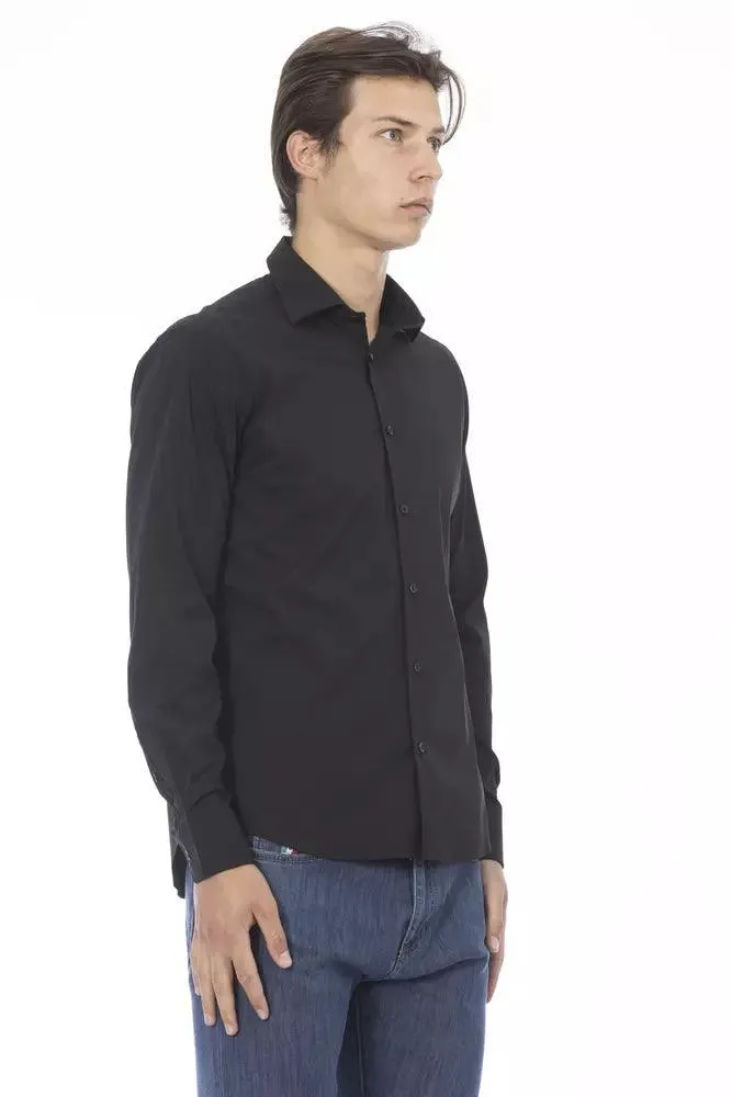 Baldinini Trend Black Cotton Men's Shirt