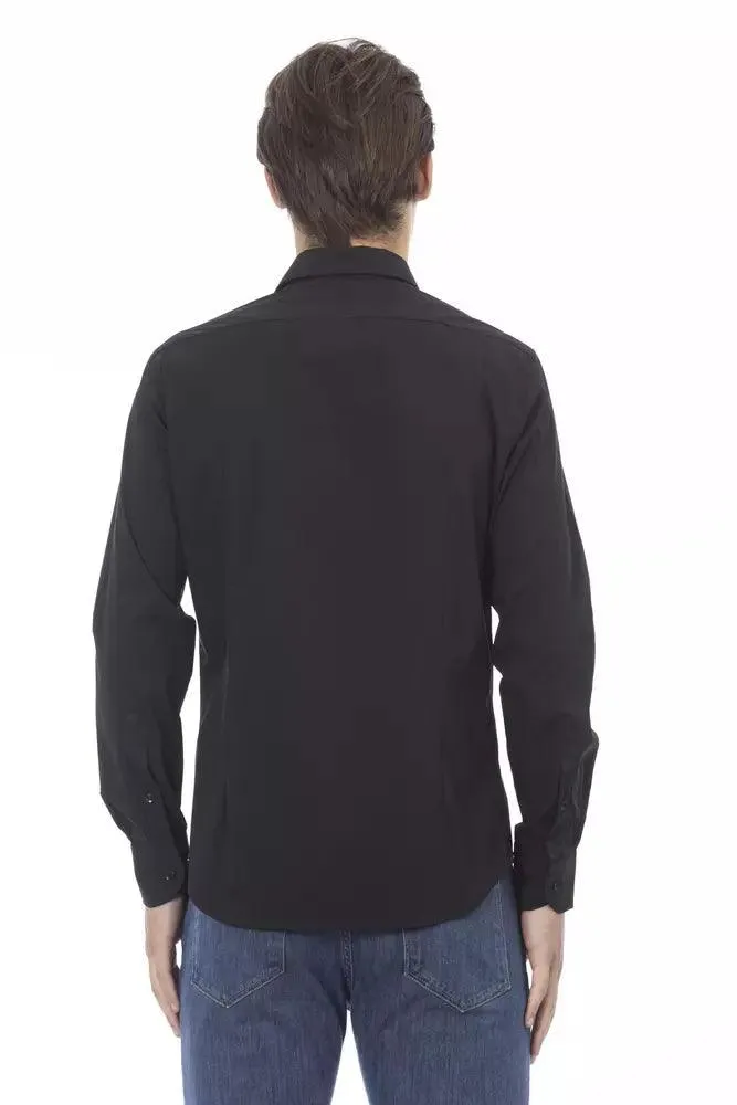 Baldinini Trend Black Cotton Men's Shirt