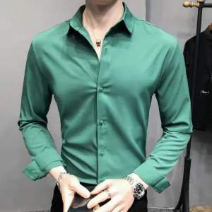 Basic Solid Style Long-Sleeved Shirts