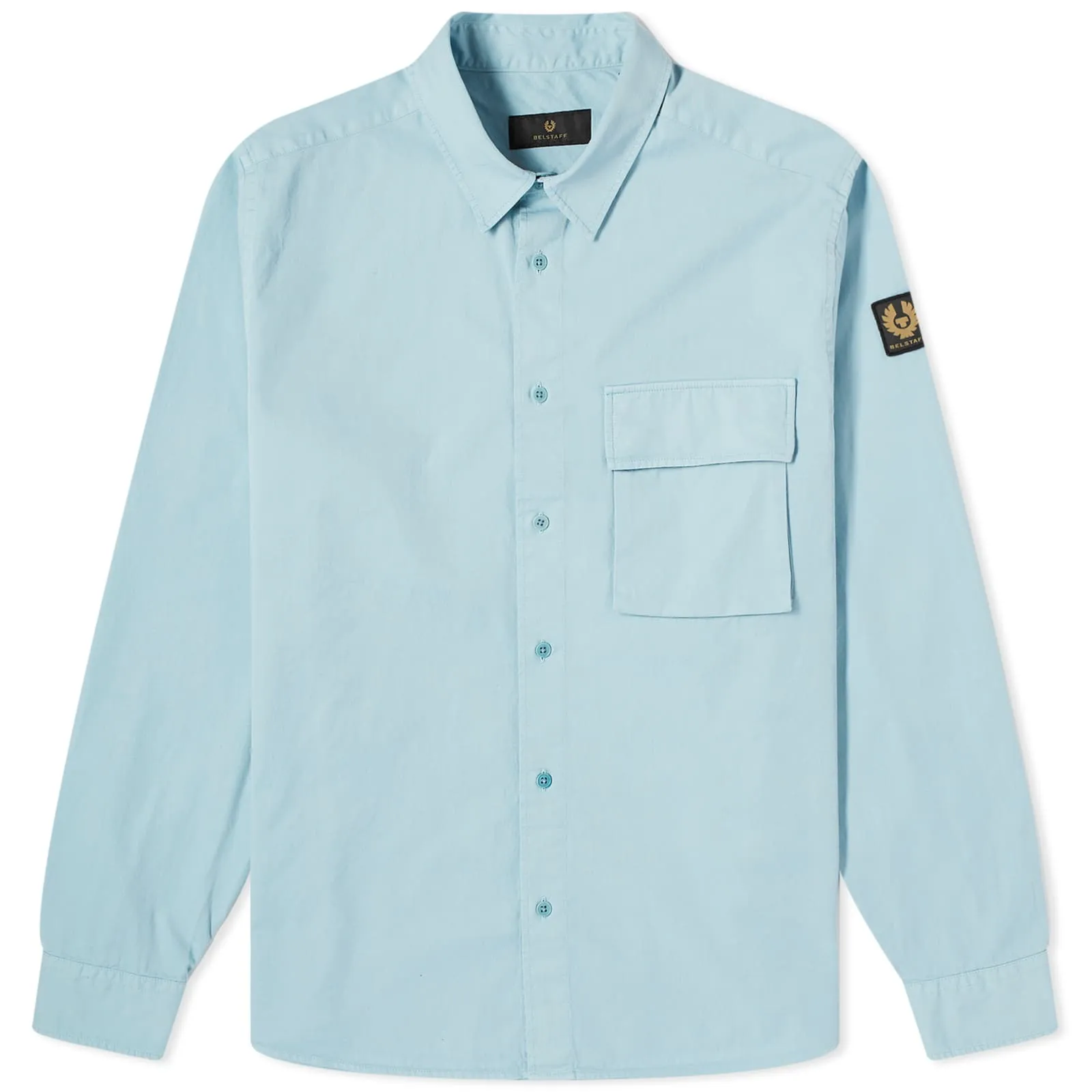 Belstaff Scale Garment Dyed Shirt in Skyline Blue