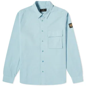 Belstaff Scale Garment Dyed Shirt in Skyline Blue