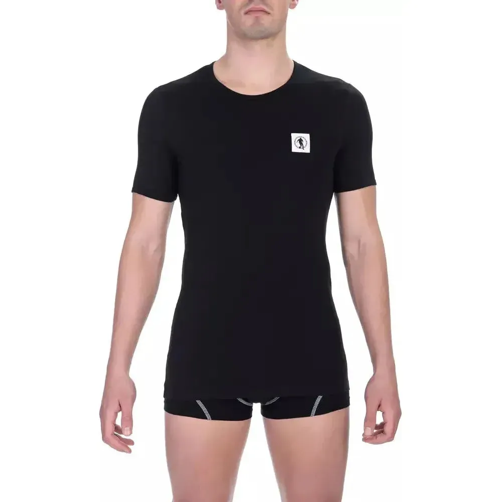 Bikkembergs Black Cotton Men T-Shirt