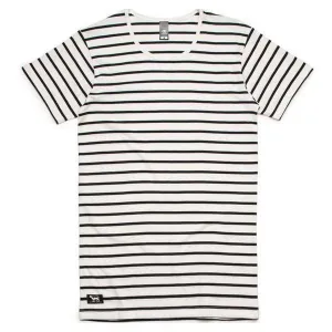 Black Sheep Wire Stripe Tee Natural - Black