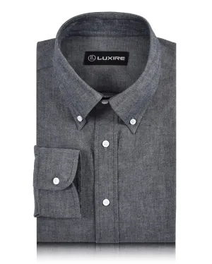 Blue Denim Slubby Chambray Shirt