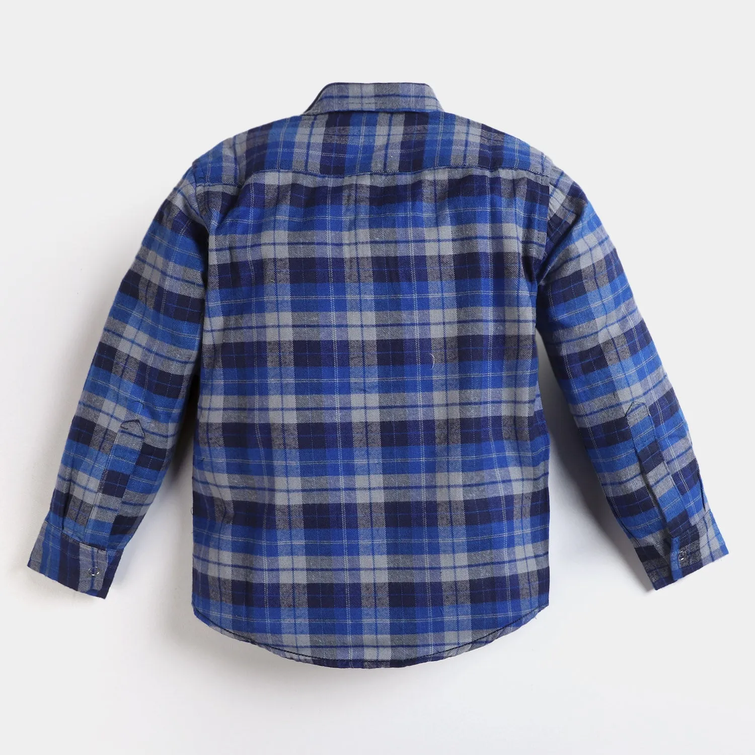 Boys Flannel Casual Shirt -Blue