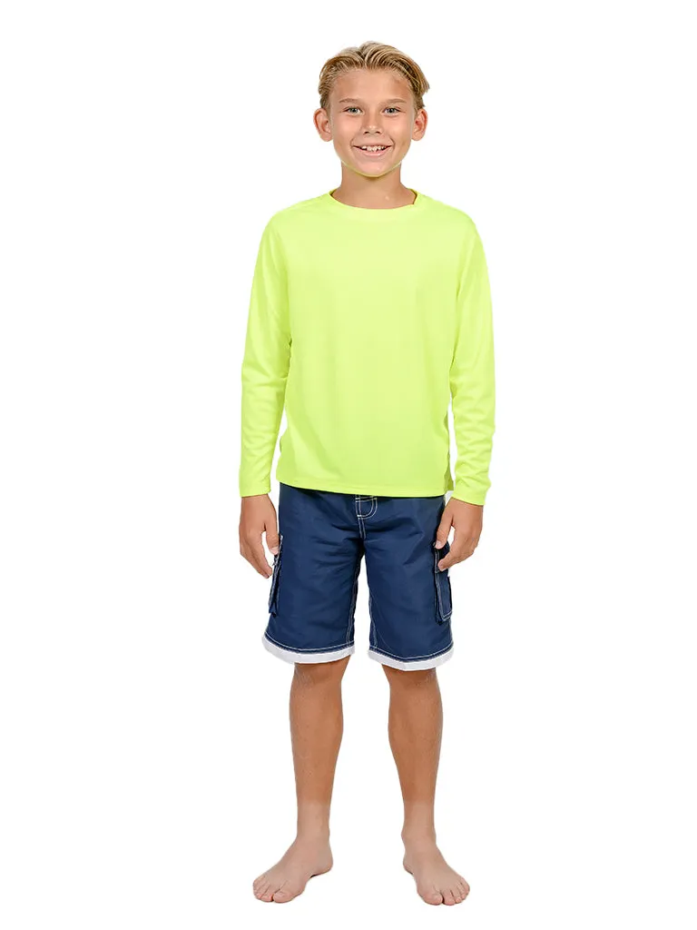 Boys loose fit sun shirts in vibrant nine colors