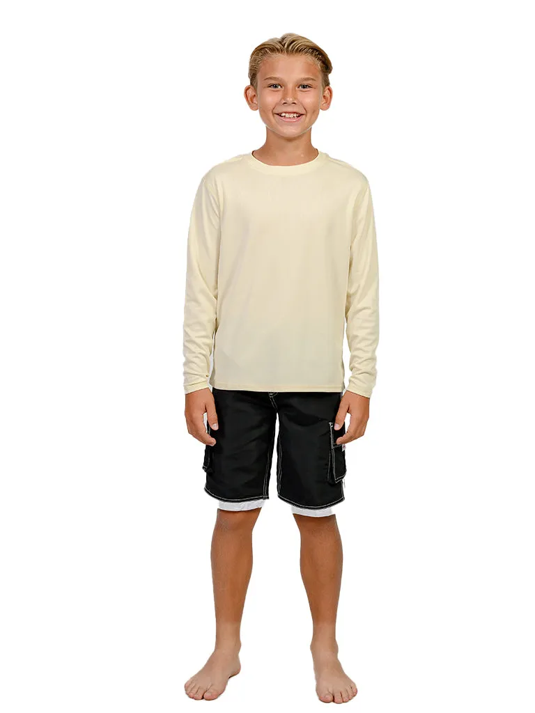 Boys loose fit sun shirts in vibrant nine colors