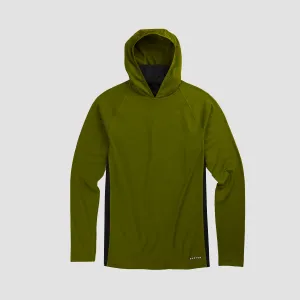 Burton Midweight X Base Layer Long Neck Hoodie T-Shirt Calla Green