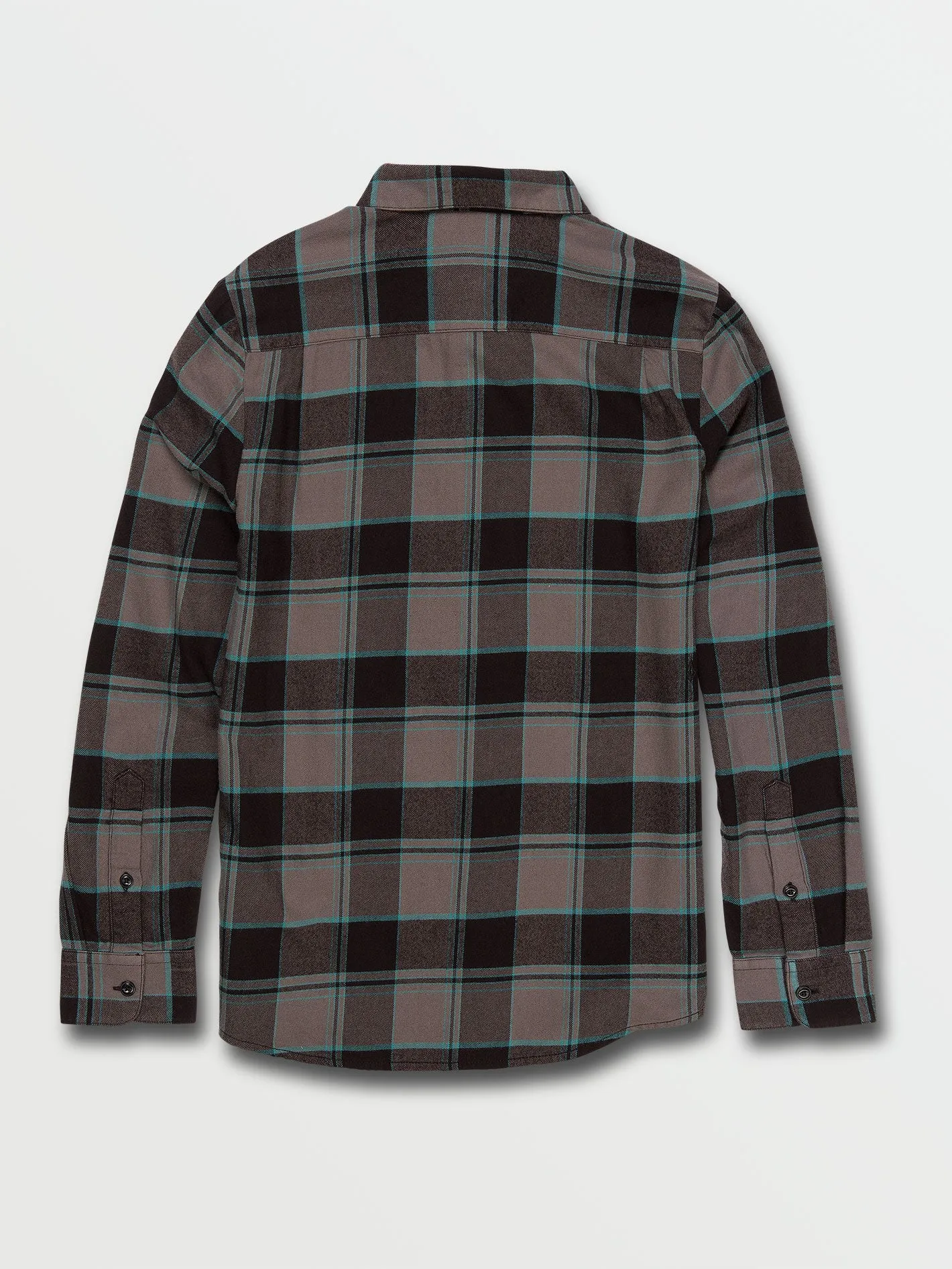 Caden Plaid Long Sleeve Flannel - Black