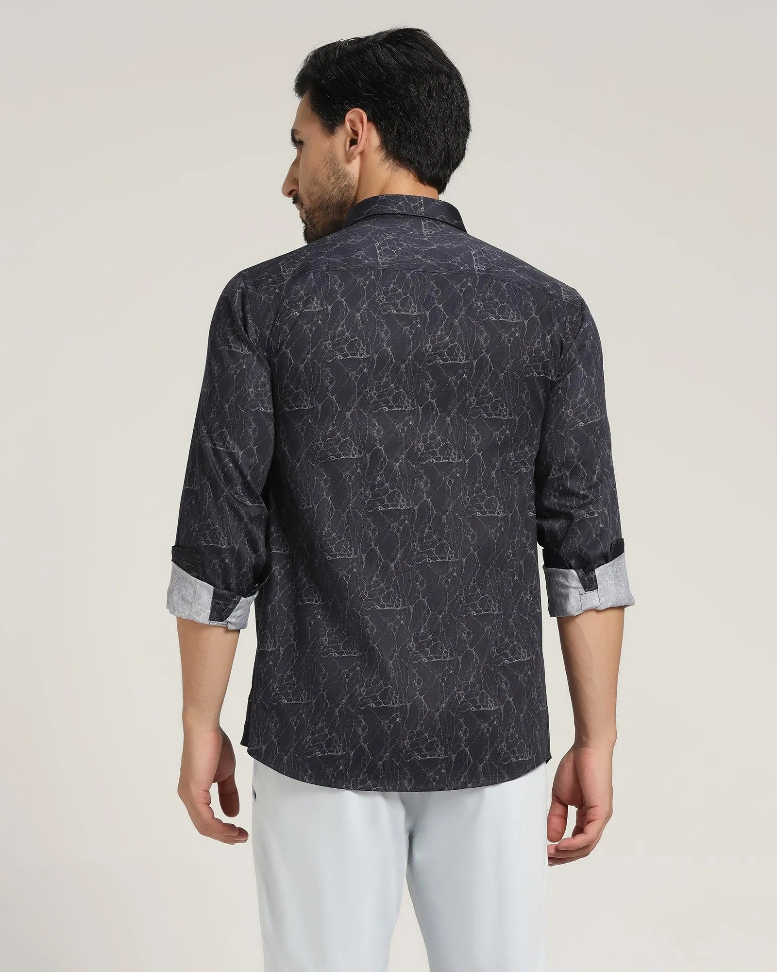 Casual Black Printed Shirt - Neil