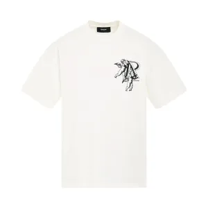 Cherub Initial T-Shirt in White