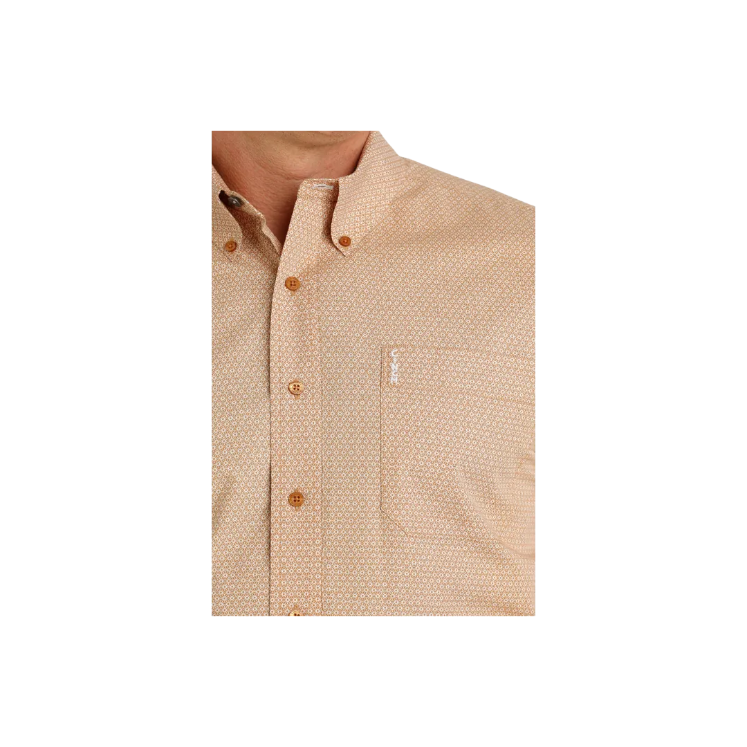 Cinch Men's Modern Fit Button Down Western Gold Shirt