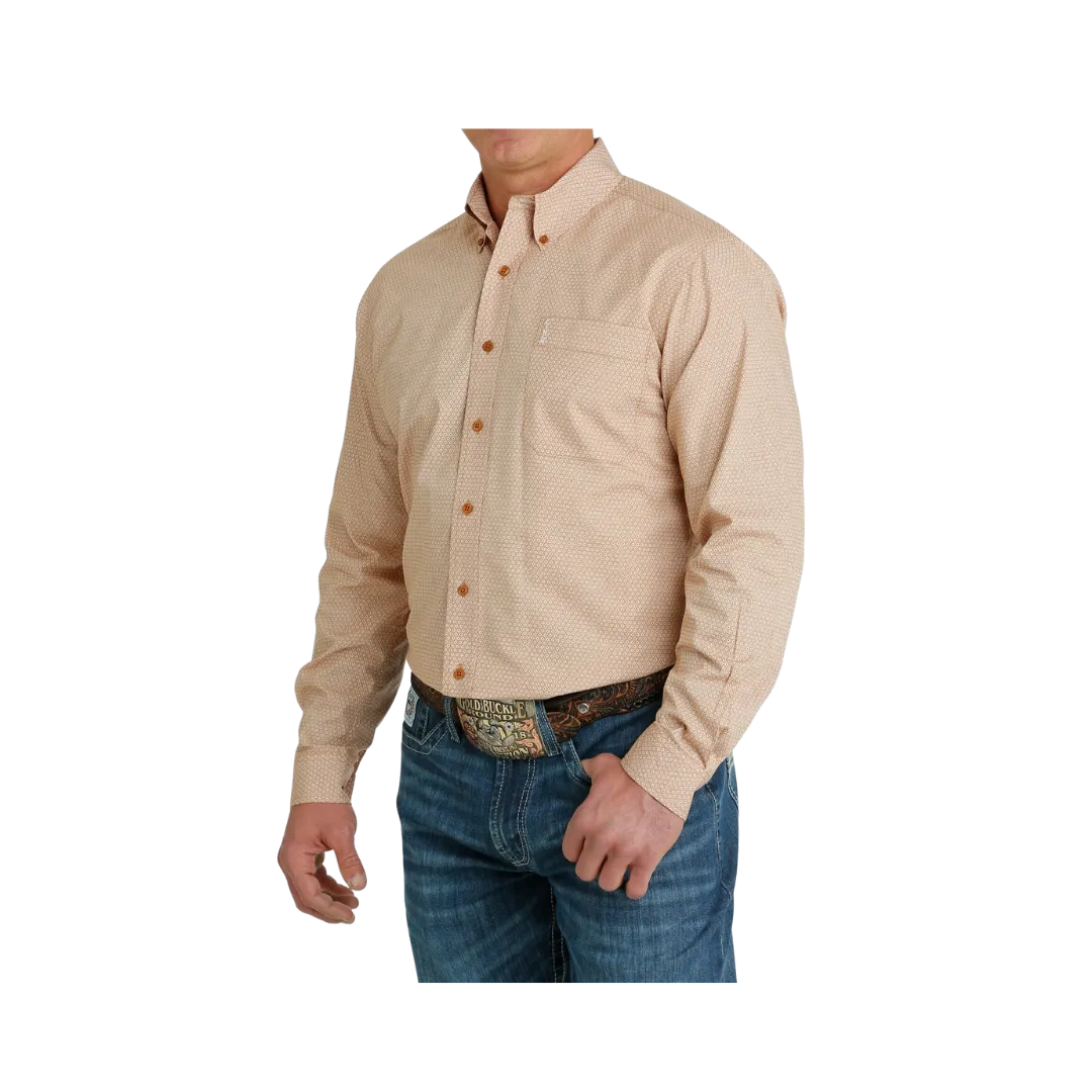 Cinch Men's Modern Fit Button Down Western Gold Shirt