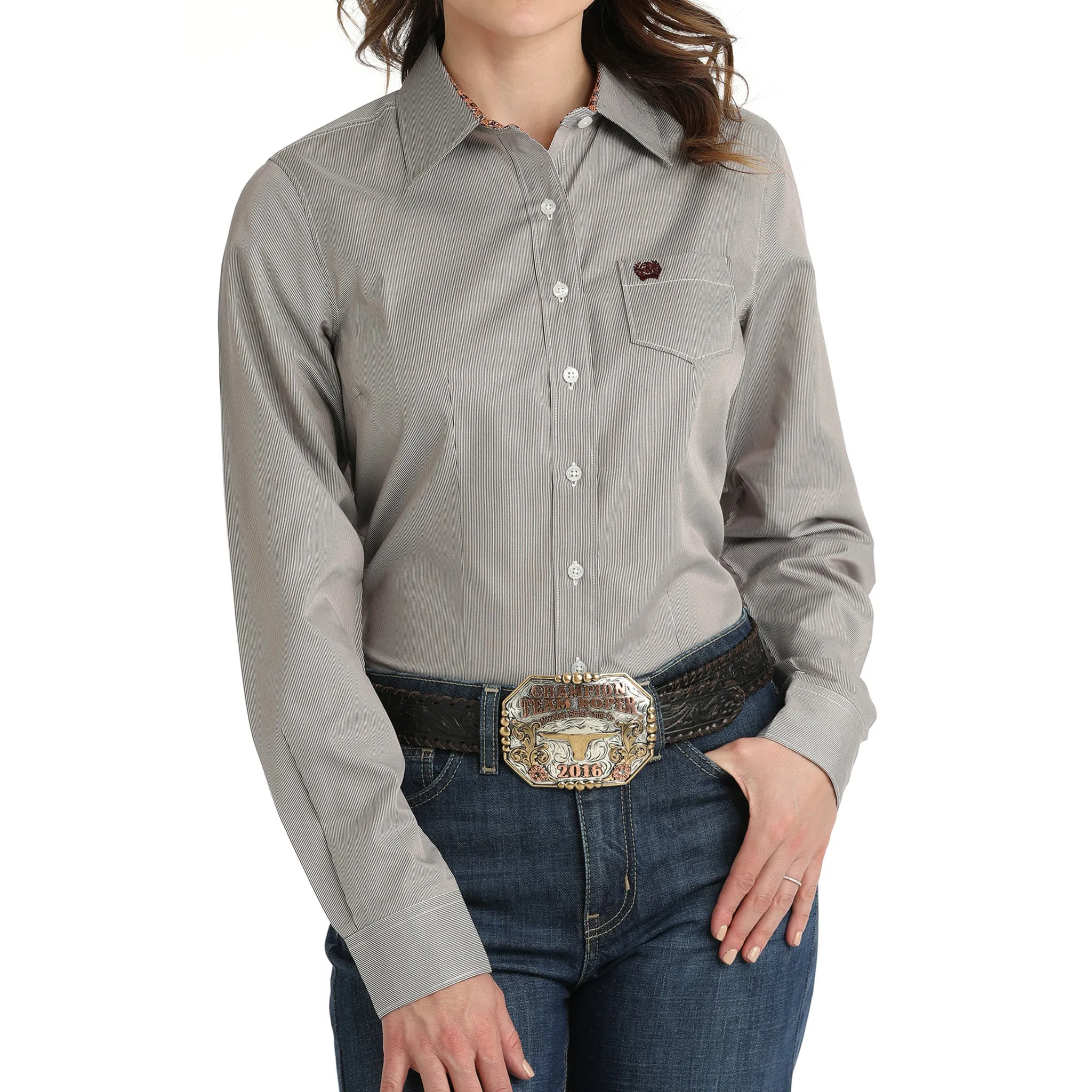 Cinch Women's Long Sleeve Tencel Western Shirt in Purple