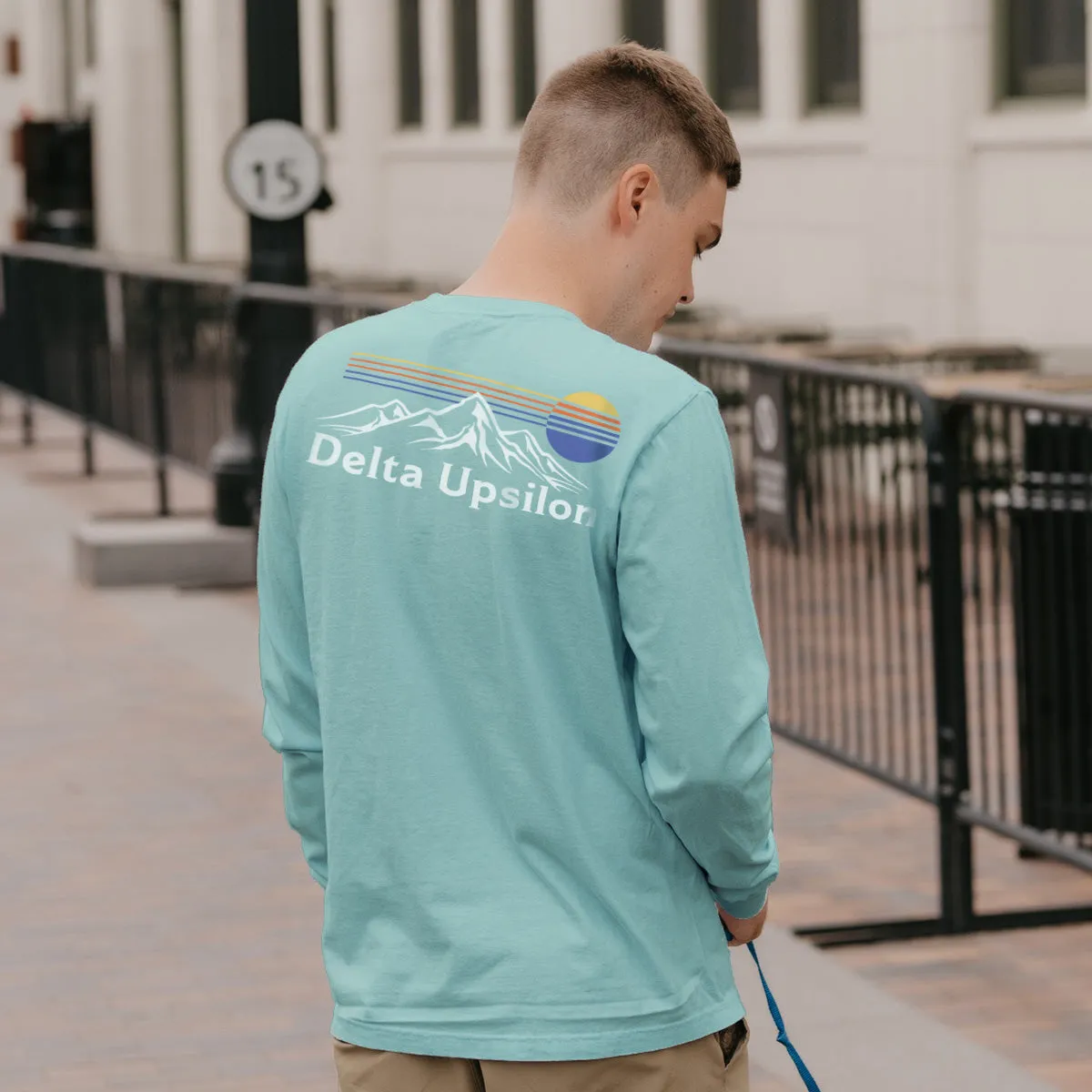 Delta Upsilon Retro Mountain Comfort Colors Tee