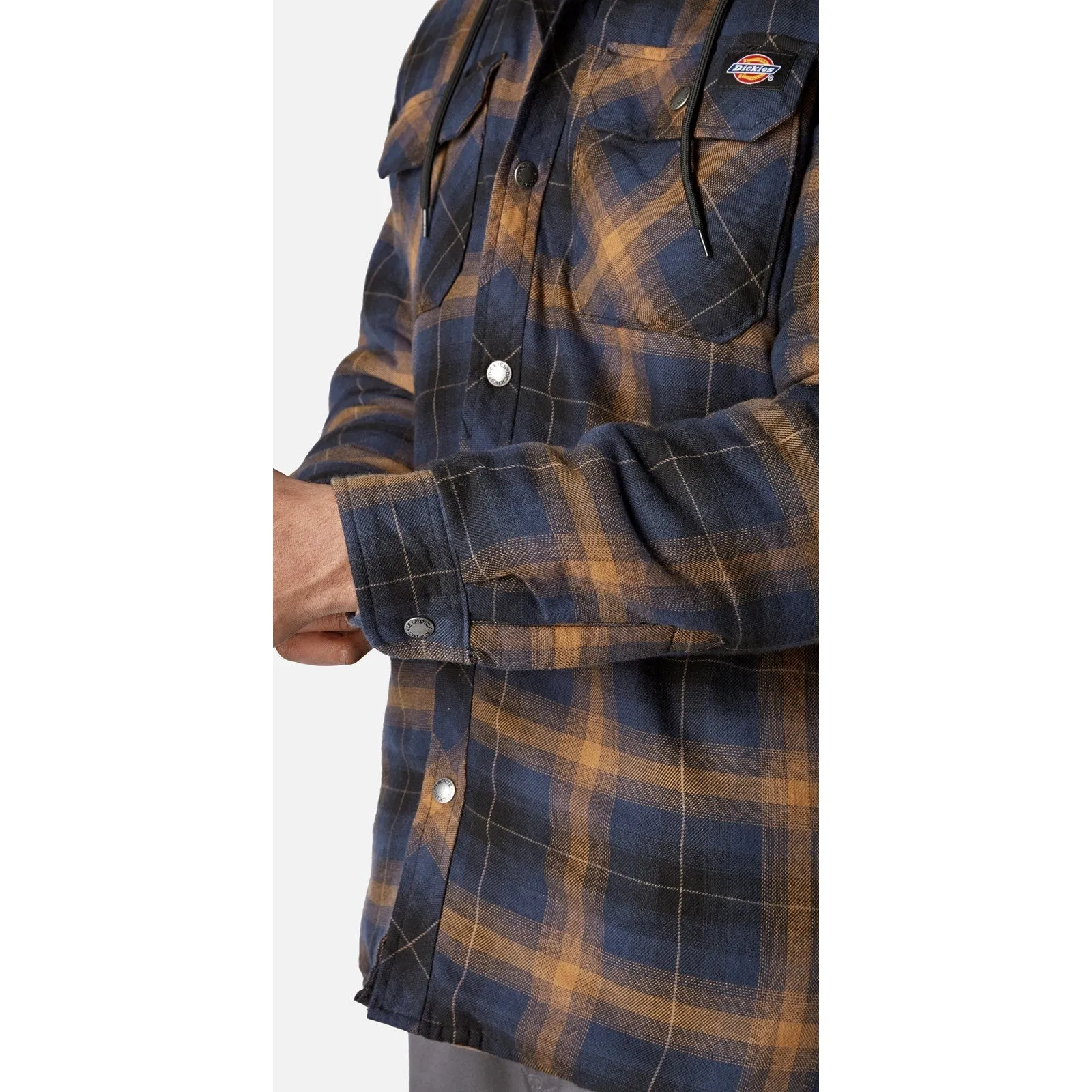 Dickies Fleece Hood Flannel Shirt Jacket