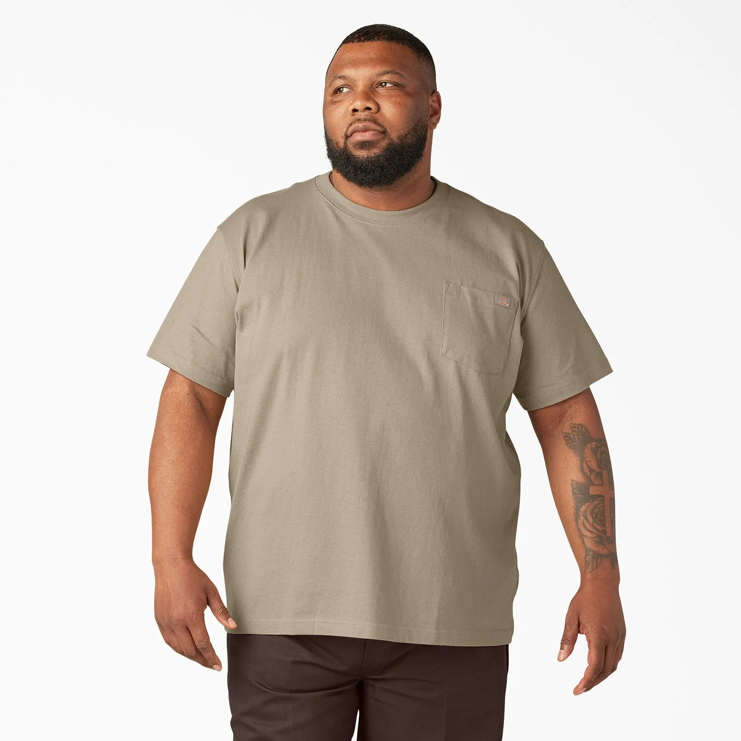 Dickies Men's Heavyweight Short Sleeve Pocket T-Shirt_Desert Sand