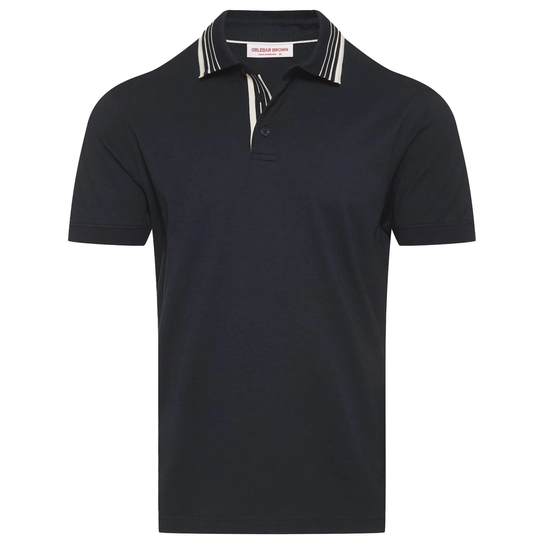 Dominic Border Stripe Polo Night Iris - SS24