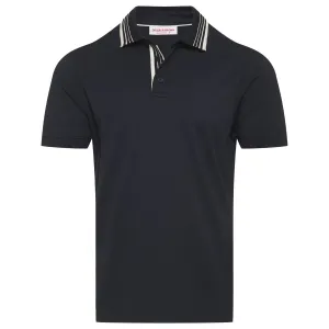 Dominic Border Stripe Polo Night Iris - SS24