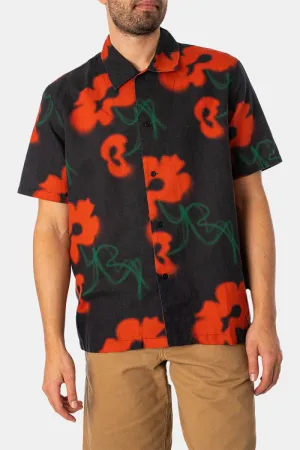 Edwin Garden Society Short Sleeve Shirt (Red/Black)