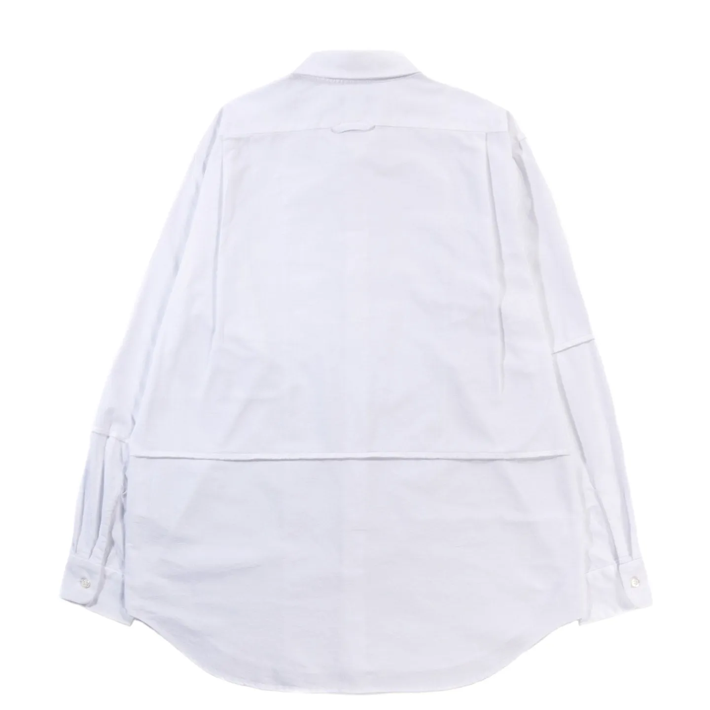 ENGINEERED GARMENTS COMBO SHORT COLLAR SHIRT WHITE COTTON OXFORD