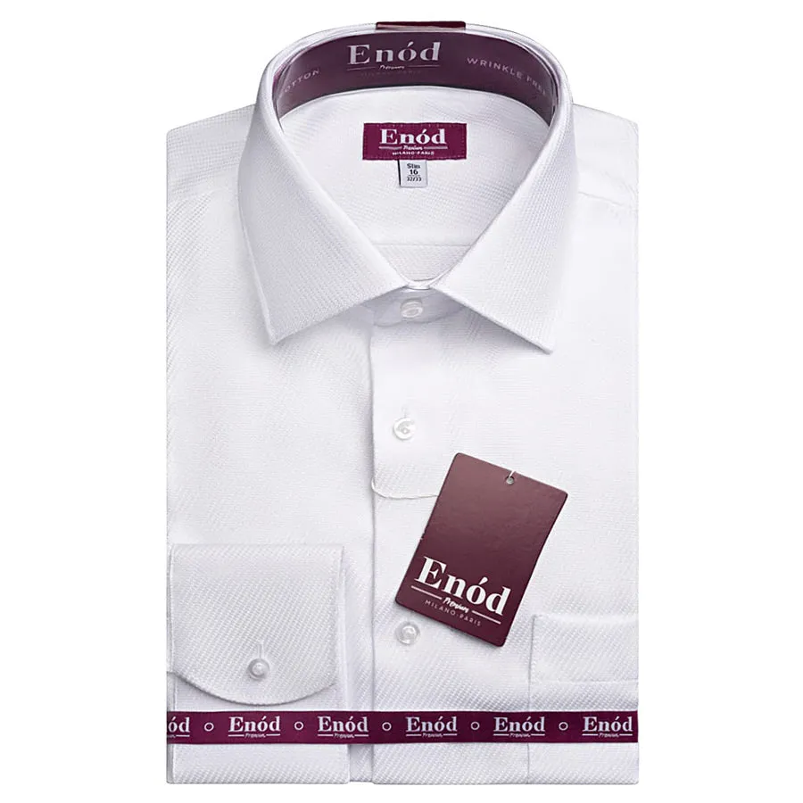 Enod Purple Label White on White 100% Cotton Premium Shirt #19