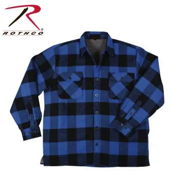 Extra Heavyweight Buffalo Plaid Sherpa Lined Flannel Shirts