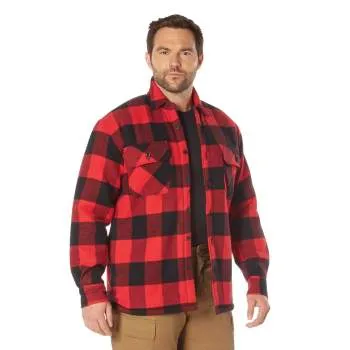 Extra Heavyweight Buffalo Plaid Sherpa Lined Flannel Shirts