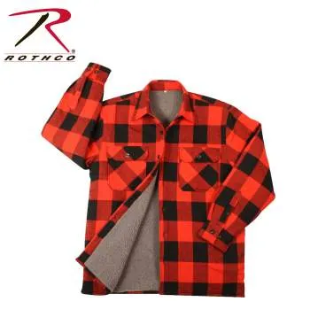 Extra Heavyweight Buffalo Plaid Sherpa Lined Flannel Shirts