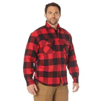 Extra Heavyweight Buffalo Plaid Sherpa Lined Flannel Shirts