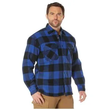 Extra Heavyweight Buffalo Plaid Sherpa Lined Flannel Shirts