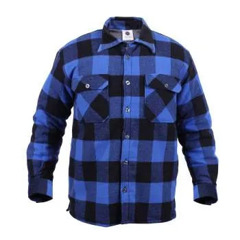 Extra Heavyweight Buffalo Plaid Sherpa Lined Flannel Shirts