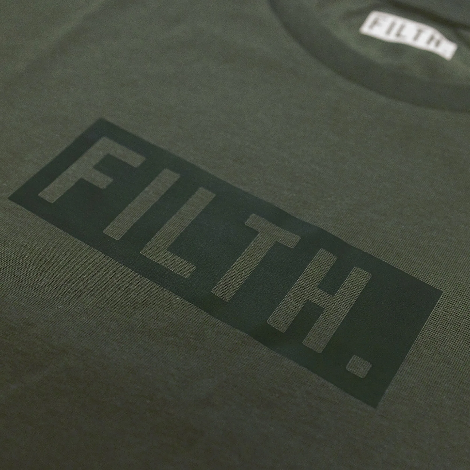 FILTH. T-Shirt - Khaki With Khaki Logo