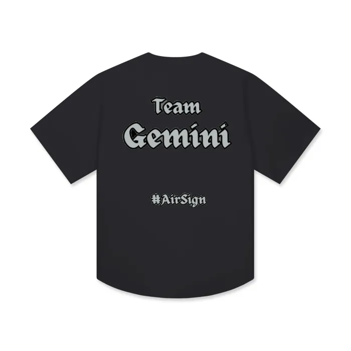 Gemini Men's Button Up Baseball Shirt