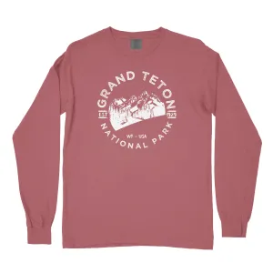 Grand Teton Valley National Park Comfort Colors Long Sleeve T Shirt