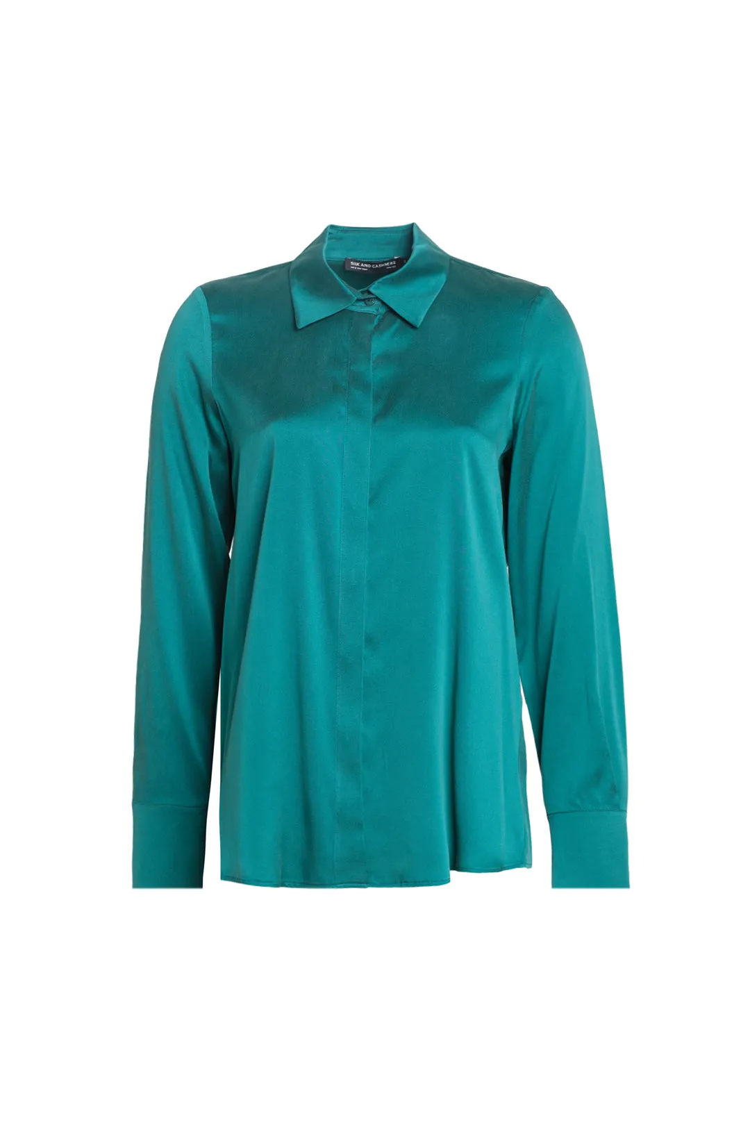 Green Pure Silk Audrey Women's Shirt