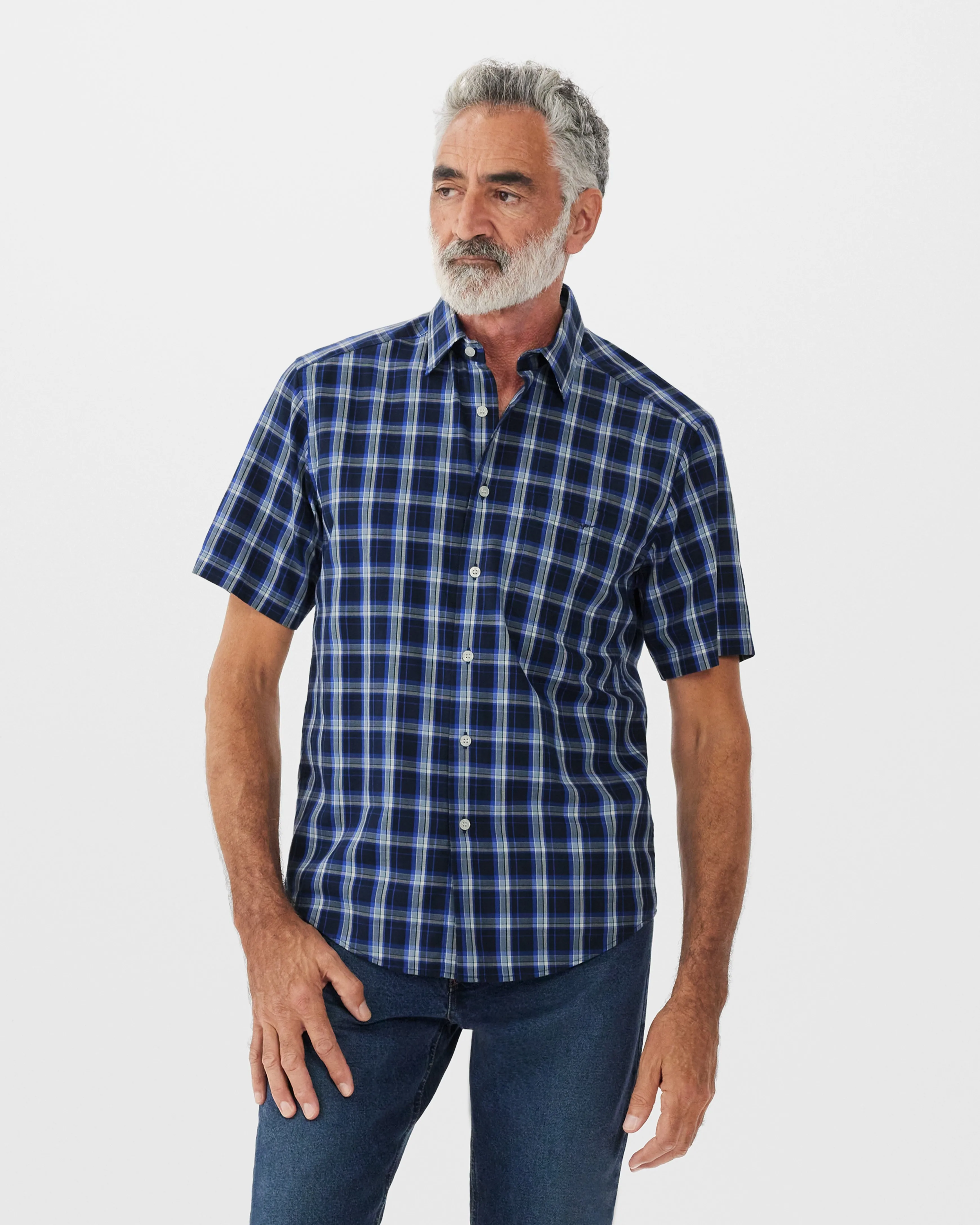 Hervey Shirt - Navy/Blue/White