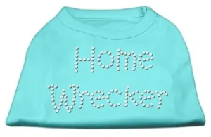 Home Wrecker Rhinestone Shirts Aqua XXXL(20)