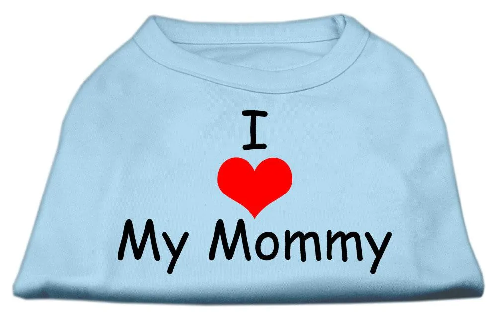 I Love My Mommy Screen Print Shirts Baby Blue Lg (14)