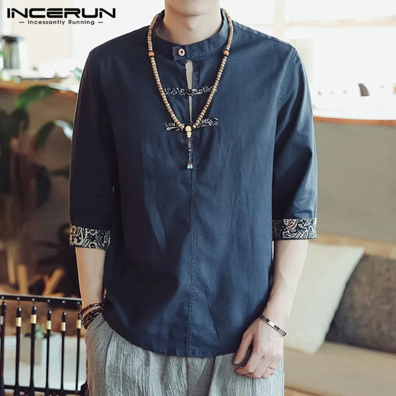 INCERUN Chinese Style Men Shirts Stand