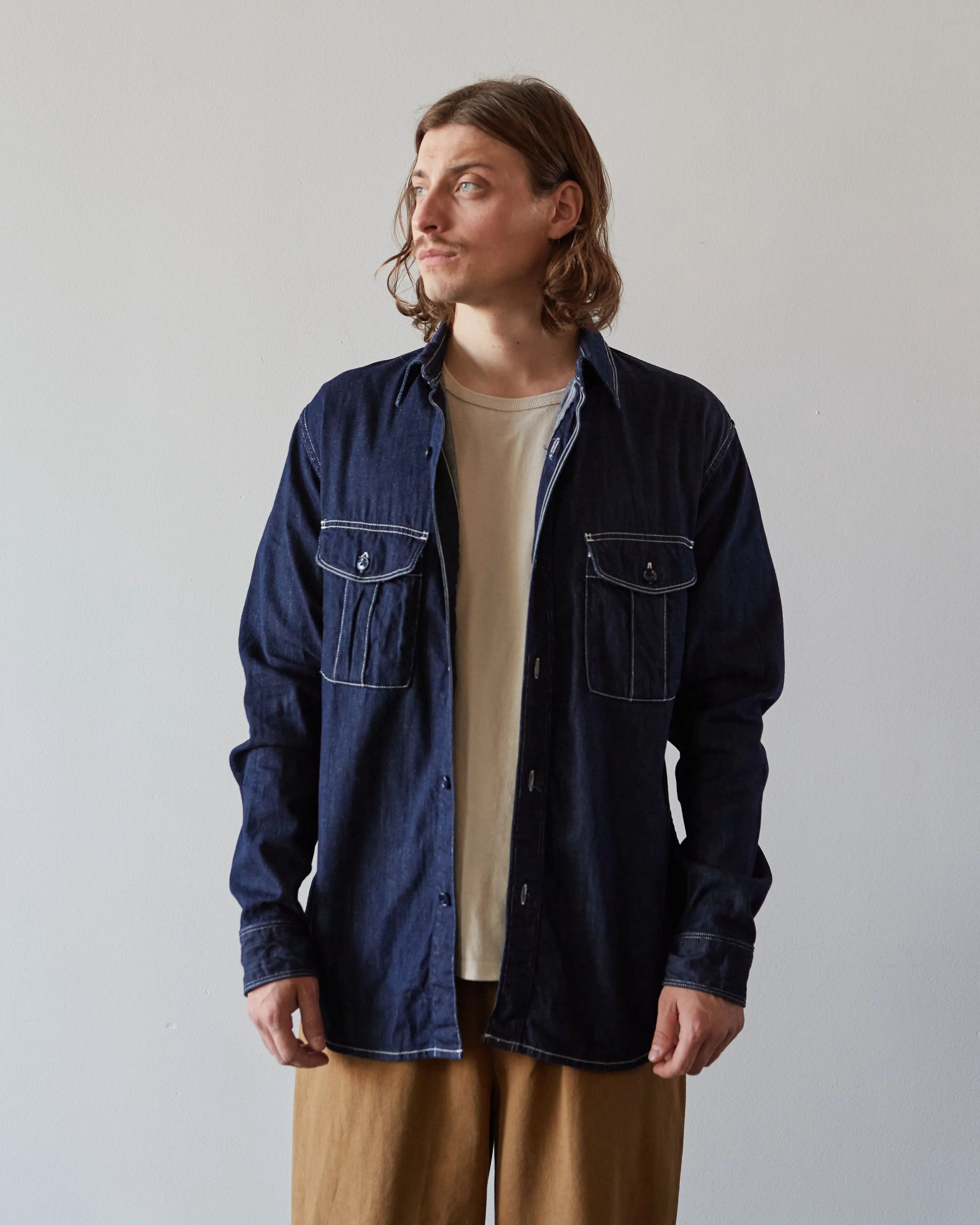 Kapital Denim Work Shirt, Indigo