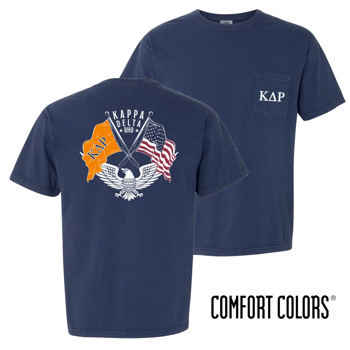 KDR Comfort Colors Navy Patriot tee