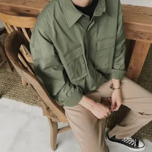 [Korean Style] 3 Colors Camisa Double Pocket Shirts