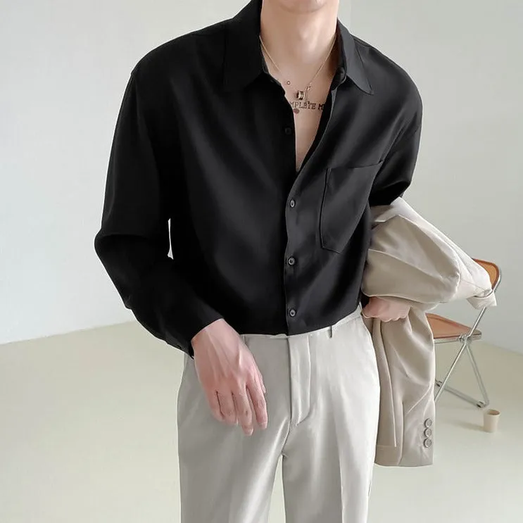 [Korean Style] 4 Colors Cashmere Long-Sleeved Shirts