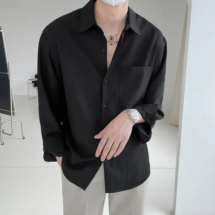 [Korean Style] 4 Colors Cashmere Long-Sleeved Shirts